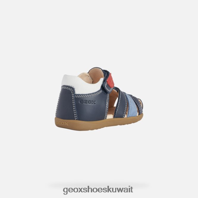 Geox BLL84T1582 Sandal Macchia Baby Boy Navy/White