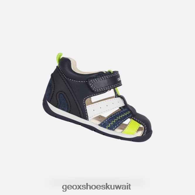 Geox BLL84T1610 Each Baby Boy Navy/Fluo Yellow