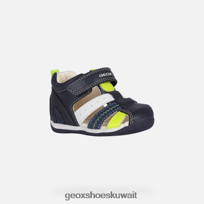 Geox BLL84T1610 Each Baby Boy Navy/Fluo Yellow