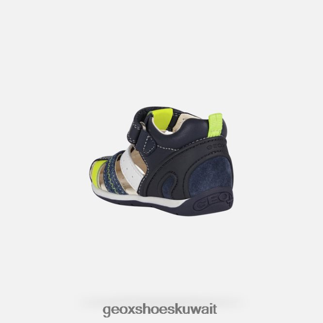 Geox BLL84T1610 Each Baby Boy Navy/Fluo Yellow