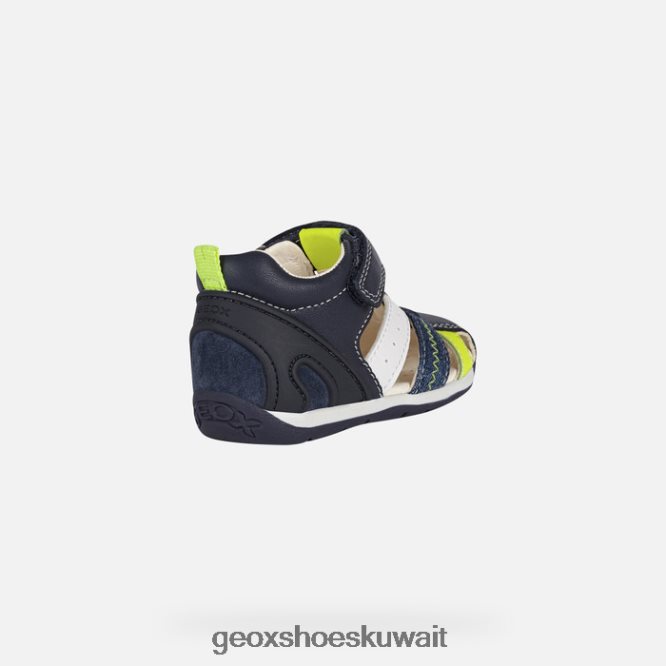 Geox BLL84T1610 Each Baby Boy Navy/Fluo Yellow