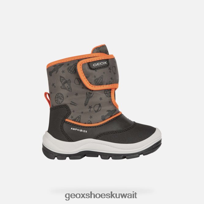 Geox BLL84T1539 Flanfil Abx Toddler Black/Fluo Orange
