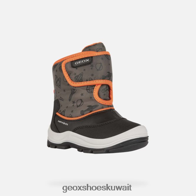 Geox BLL84T1539 Flanfil Abx Toddler Black/Fluo Orange