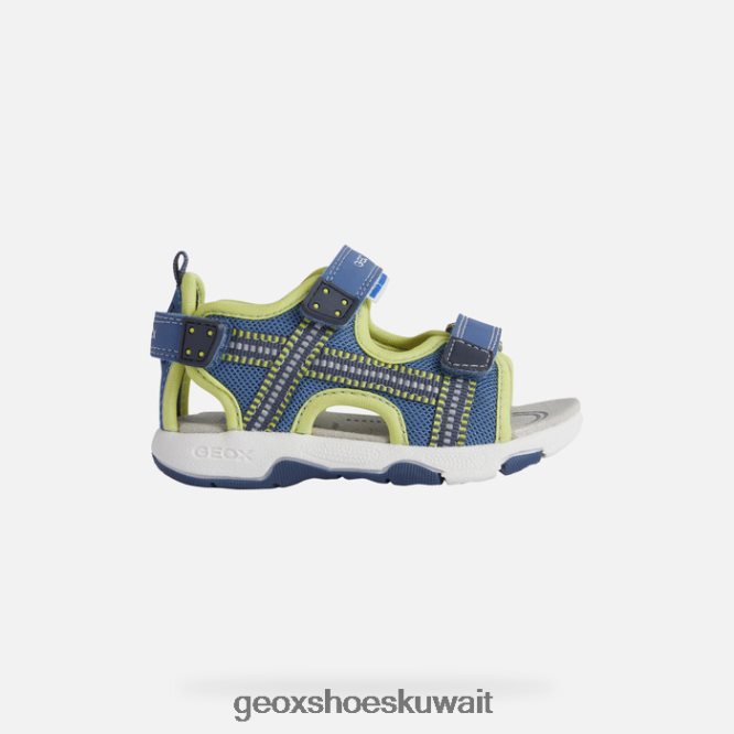 Geox BLL84T1495 Sandal Multy Toddler Light Blue/Lime