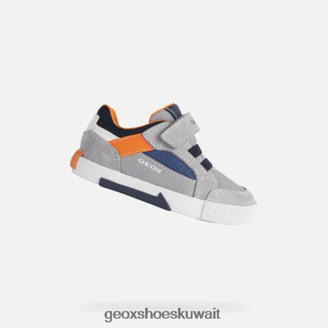 Geox BLL84T1592 Kilwi Toddler Light Grey/Orange