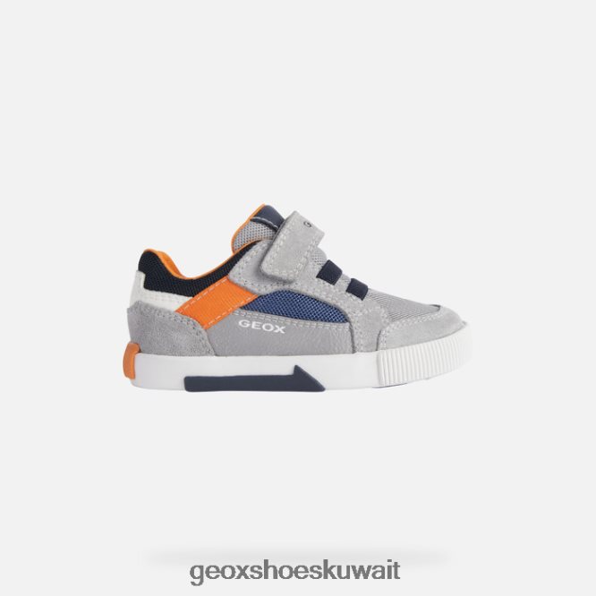 Geox BLL84T1592 Kilwi Toddler Light Grey/Orange