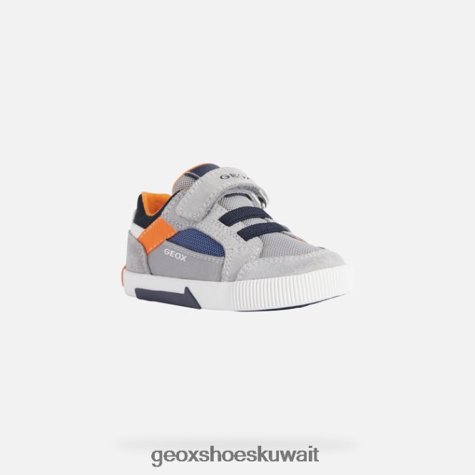 Geox BLL84T1592 Kilwi Toddler Light Grey/Orange