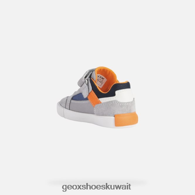 Geox BLL84T1592 Kilwi Toddler Light Grey/Orange