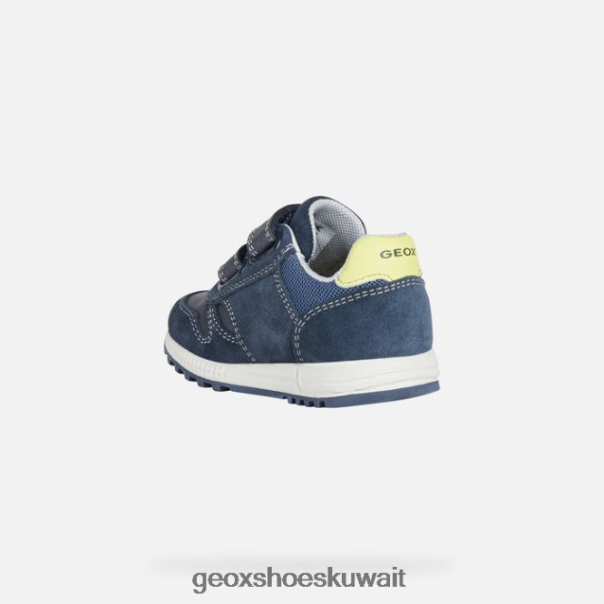 Geox BLL84T1635 Alben Toddler Navy/Fluo Yellow