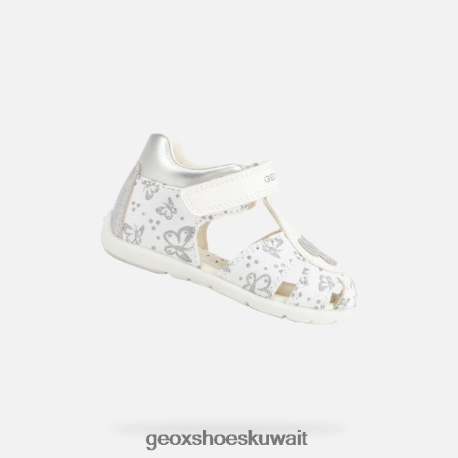 Geox BLL84T1516 Elthan Baby Girl White/Silver