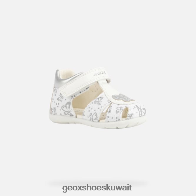 Geox BLL84T1516 Elthan Baby Girl White/Silver
