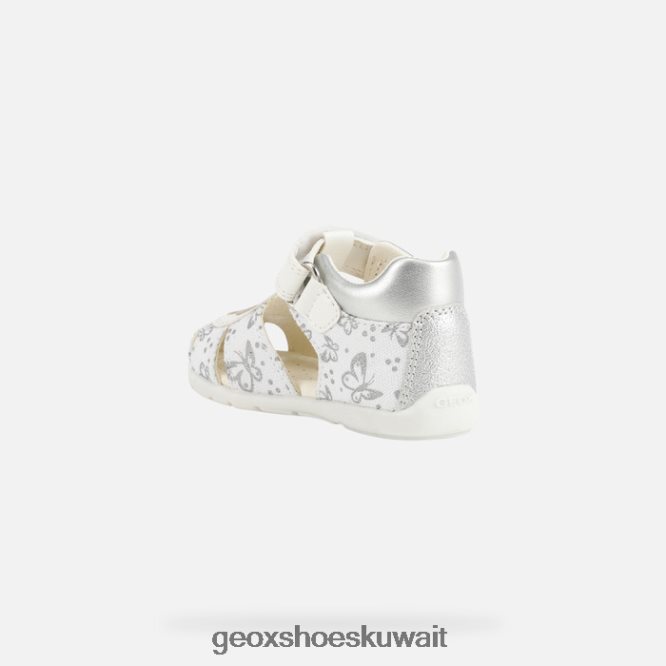 Geox BLL84T1516 Elthan Baby Girl White/Silver