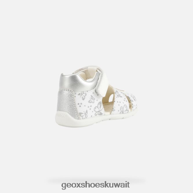 Geox BLL84T1516 Elthan Baby Girl White/Silver
