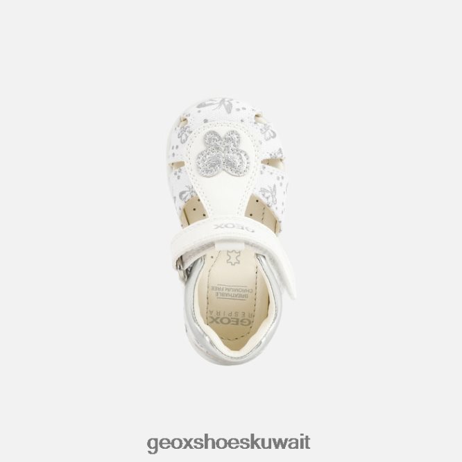 Geox BLL84T1516 Elthan Baby Girl White/Silver