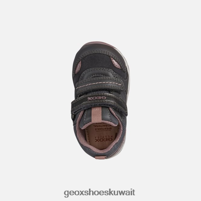 Geox BLL84T1614 Rishon Baby Girl Dark Grey/Pink