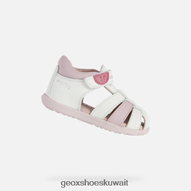 Geox BLL84T1624 Sandal Macchia Baby Girl White/Rose