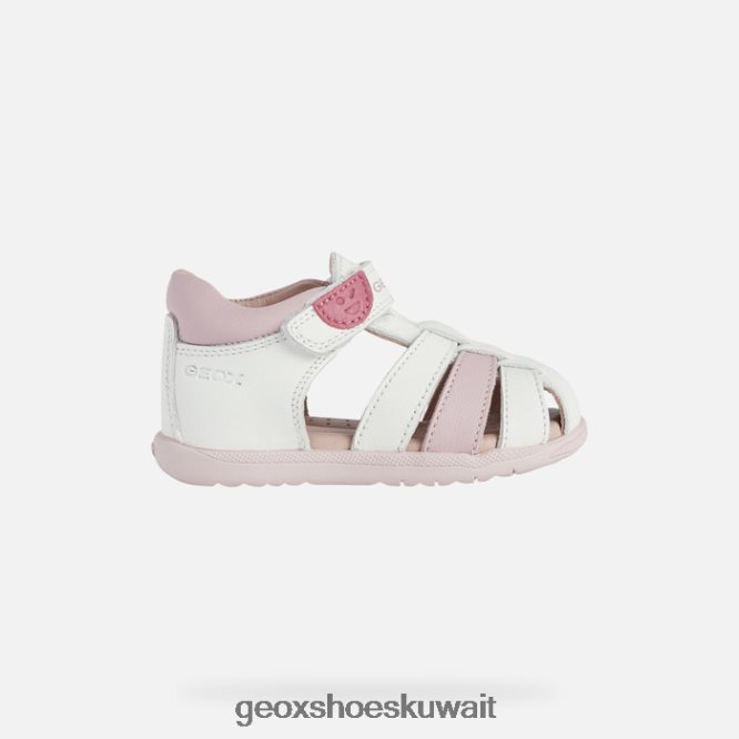 Geox BLL84T1624 Sandal Macchia Baby Girl White/Rose