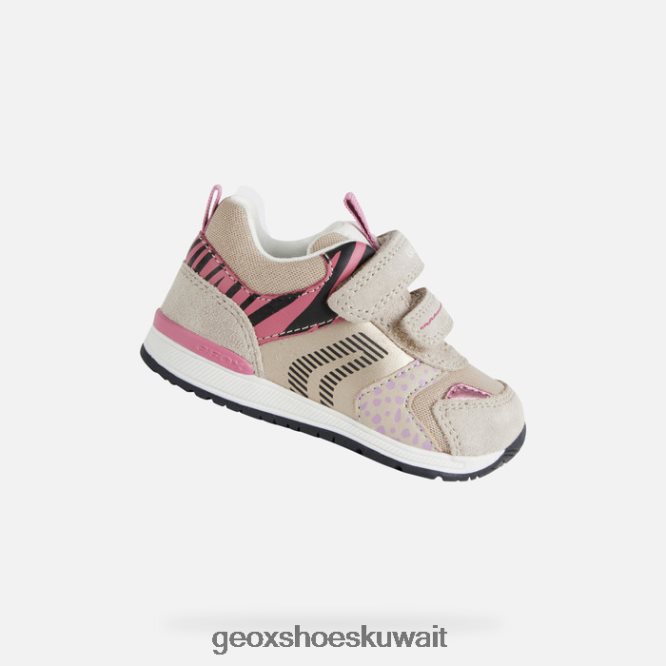 Geox BLL84T1642 Rishon Baby Girl Beige/Fuchsia