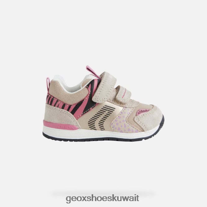 Geox BLL84T1642 Rishon Baby Girl Beige/Fuchsia