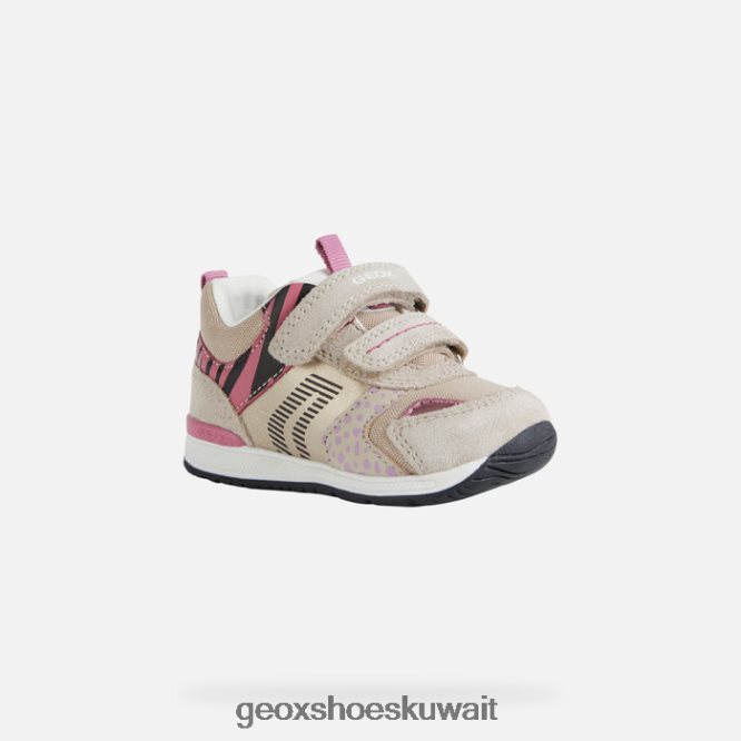 Geox BLL84T1642 Rishon Baby Girl Beige/Fuchsia