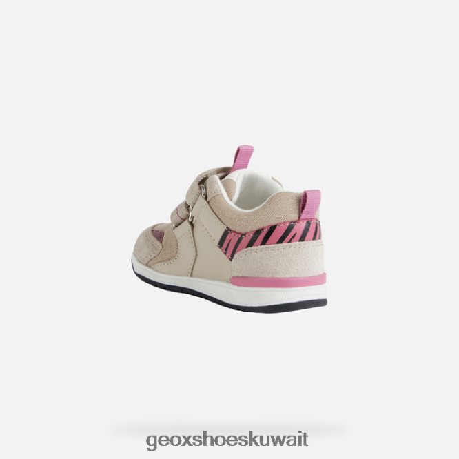Geox BLL84T1642 Rishon Baby Girl Beige/Fuchsia