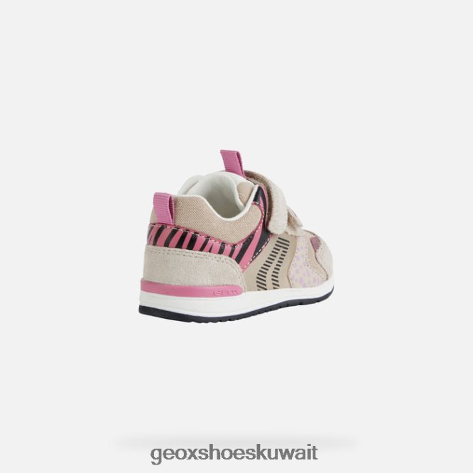 Geox BLL84T1642 Rishon Baby Girl Beige/Fuchsia