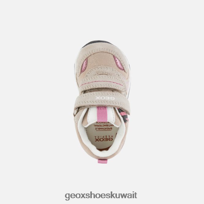Geox BLL84T1642 Rishon Baby Girl Beige/Fuchsia