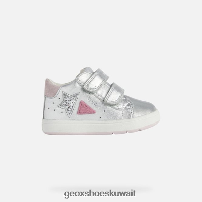 Geox BLL84T1643 Biglia Baby Girl Silver/Fuchsia
