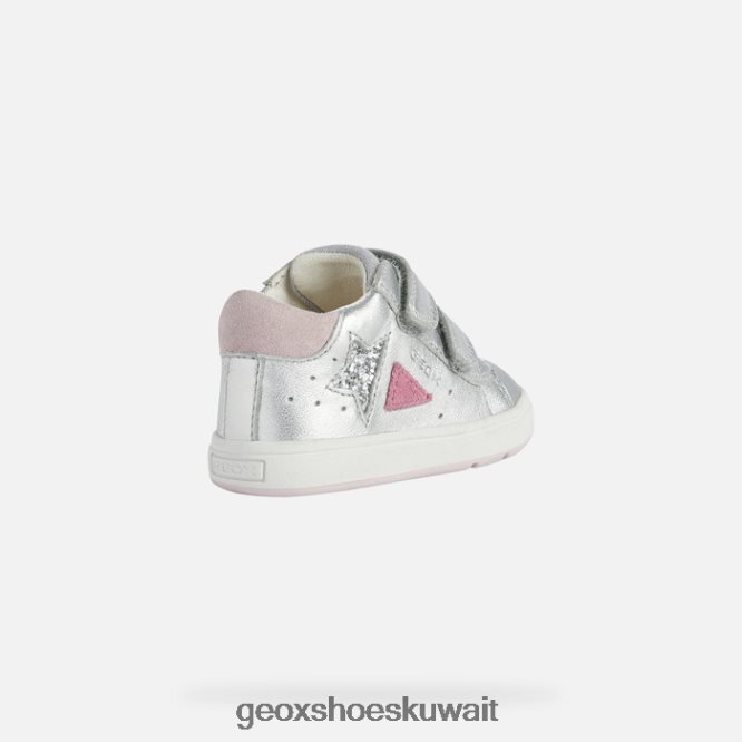 Geox BLL84T1643 Biglia Baby Girl Silver/Fuchsia