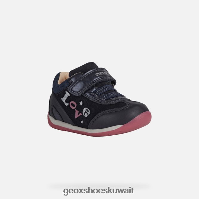 Geox BLL84T1656 Each Baby Girl Dark Navy/Fuchsia