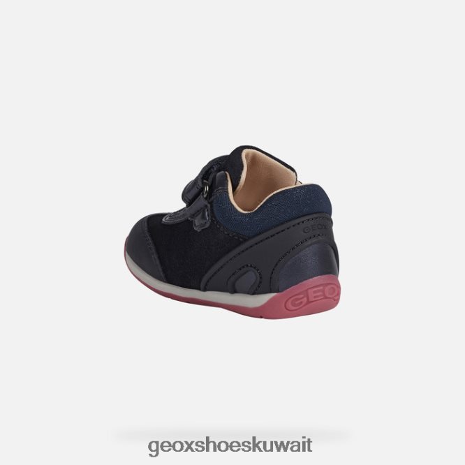 Geox BLL84T1656 Each Baby Girl Dark Navy/Fuchsia