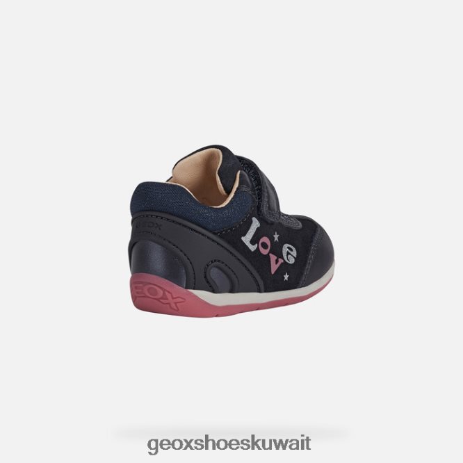 Geox BLL84T1656 Each Baby Girl Dark Navy/Fuchsia