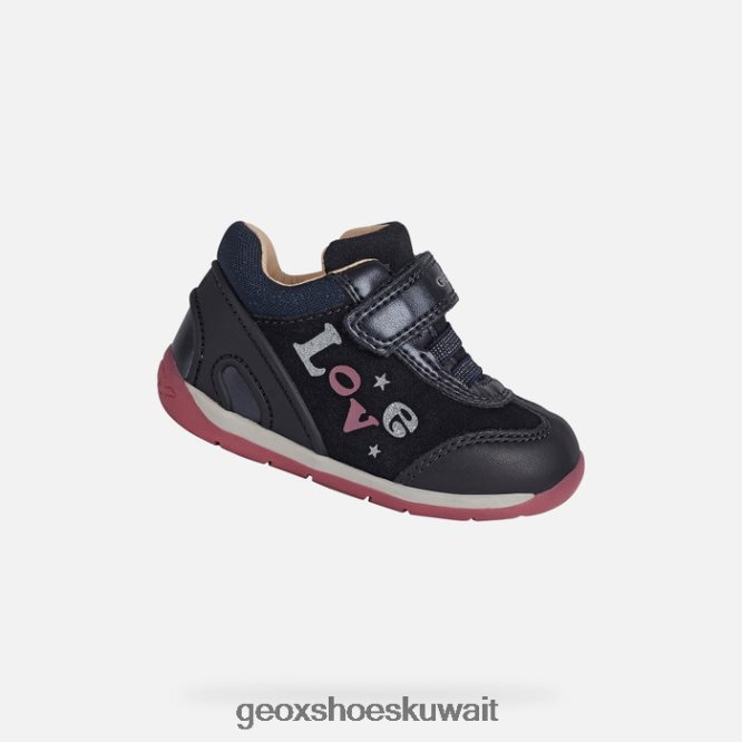 Geox BLL84T1656 Each Baby Girl Dark Navy/Fuchsia