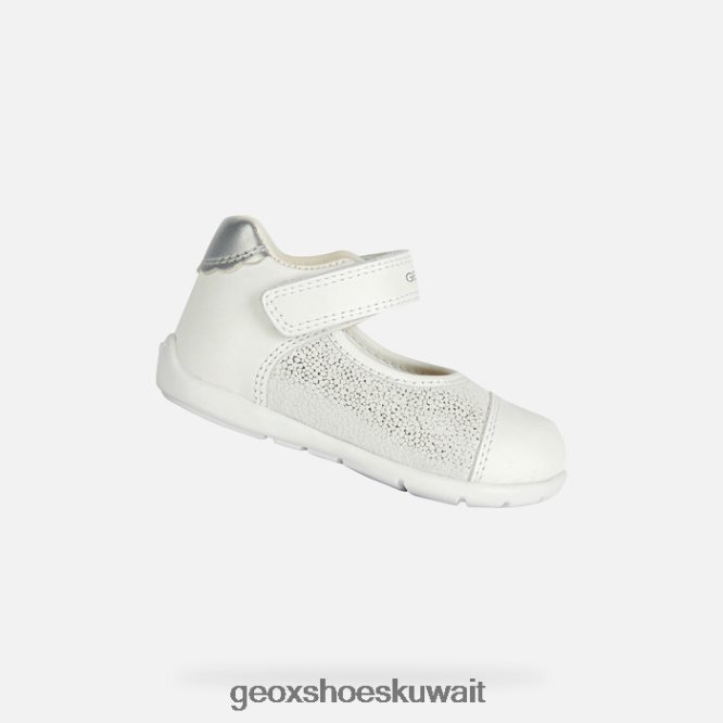 Geox BLL84T2023 Kaytan Baby Girl White/Silver