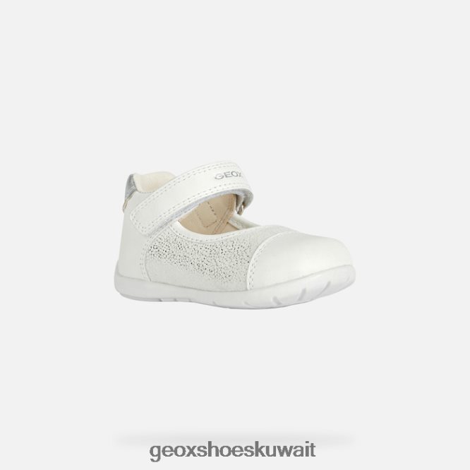 Geox BLL84T2023 Kaytan Baby Girl White/Silver