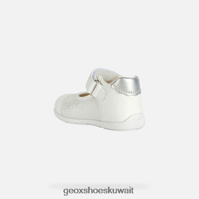 Geox BLL84T2023 Kaytan Baby Girl White/Silver
