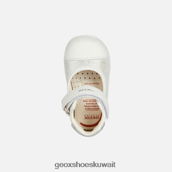 Geox BLL84T2023 Kaytan Baby Girl White/Silver