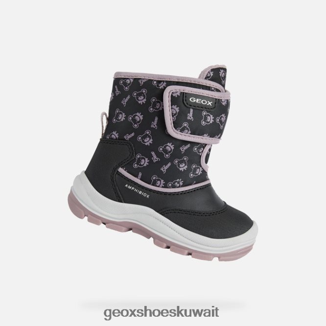 Geox BLL84T1511 Flanfil Abx Toddler Black/Dk Pink