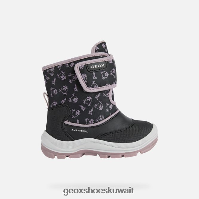 Geox BLL84T1511 Flanfil Abx Toddler Black/Dk Pink