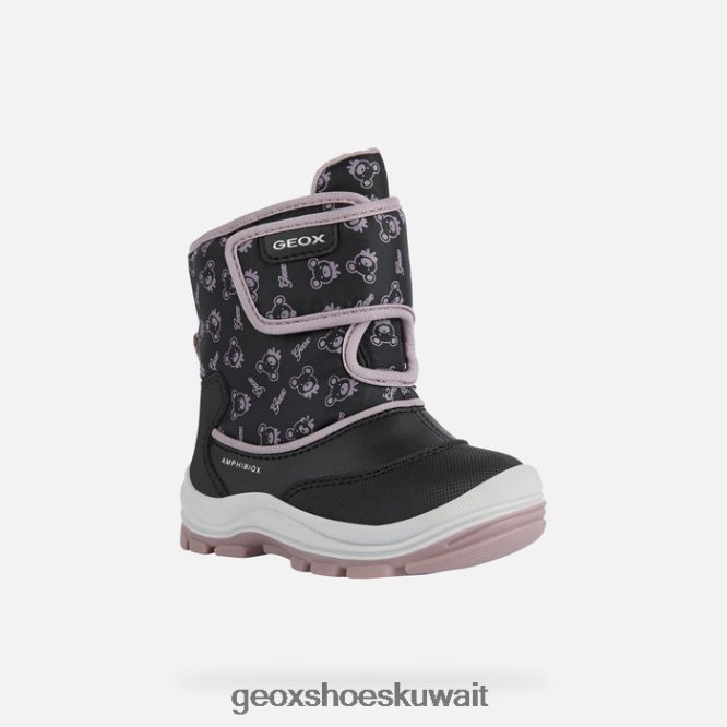 Geox BLL84T1511 Flanfil Abx Toddler Black/Dk Pink