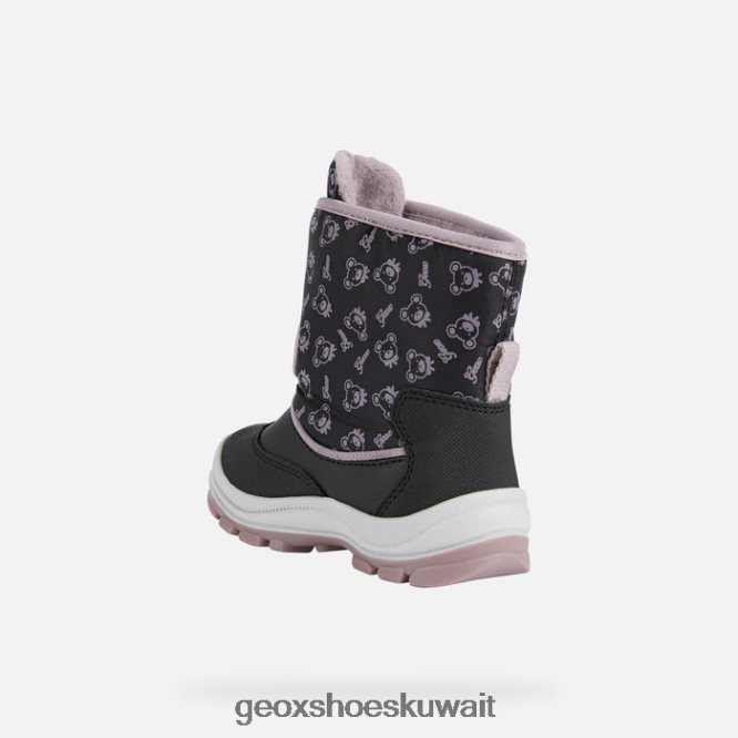 Geox BLL84T1511 Flanfil Abx Toddler Black/Dk Pink