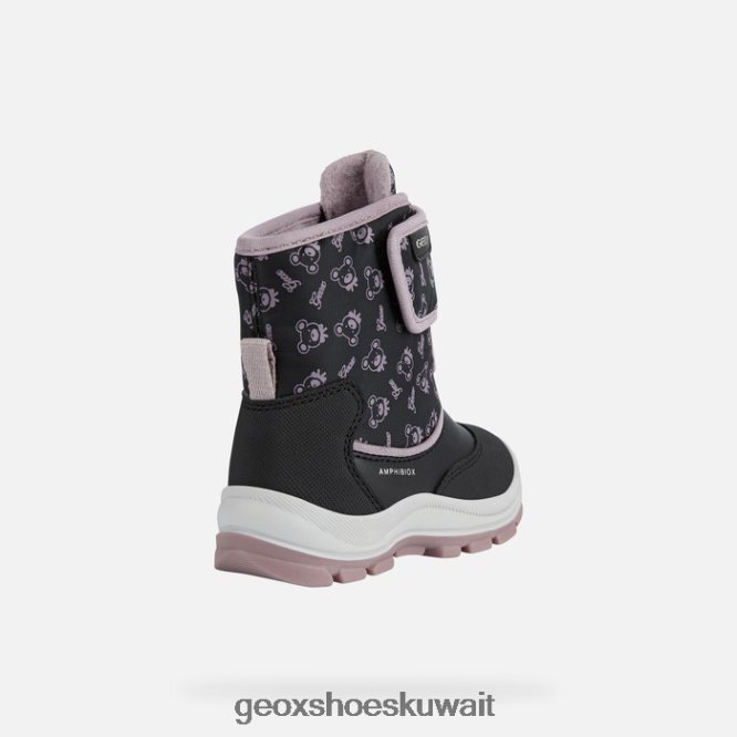 Geox BLL84T1511 Flanfil Abx Toddler Black/Dk Pink