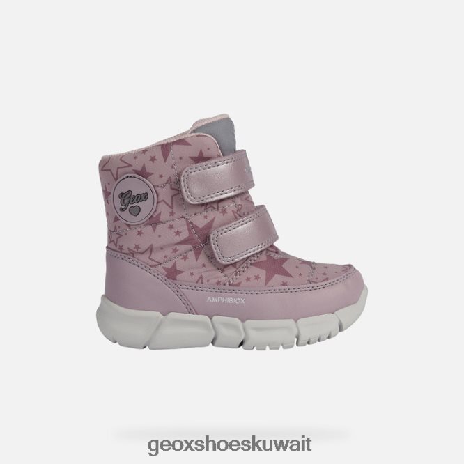 Geox BLL84T1654 Flexyper Abx Toddler Dk Rose/Gray