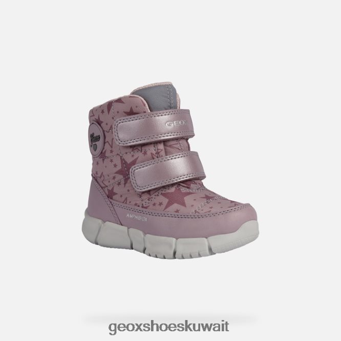 Geox BLL84T1654 Flexyper Abx Toddler Dk Rose/Gray