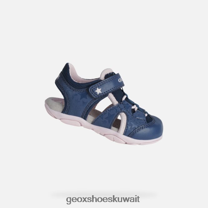 Geox BLL84T1514 Sandal Agasim Toddler Lt Navy/Pink