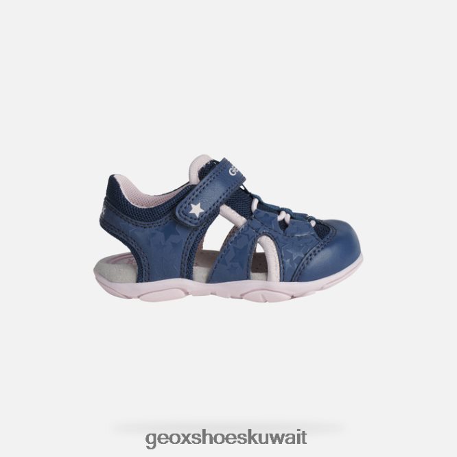Geox BLL84T1514 Sandal Agasim Toddler Lt Navy/Pink