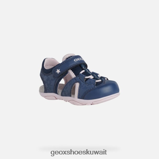 Geox BLL84T1514 Sandal Agasim Toddler Lt Navy/Pink