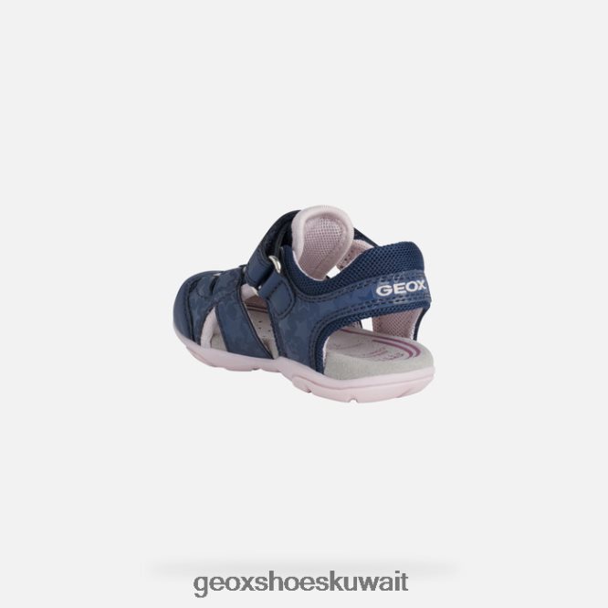 Geox BLL84T1514 Sandal Agasim Toddler Lt Navy/Pink