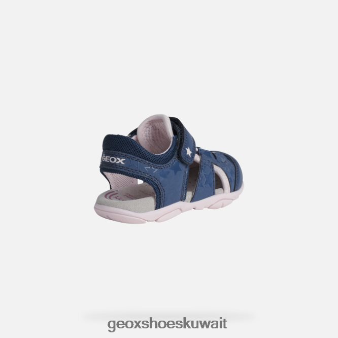 Geox BLL84T1514 Sandal Agasim Toddler Lt Navy/Pink