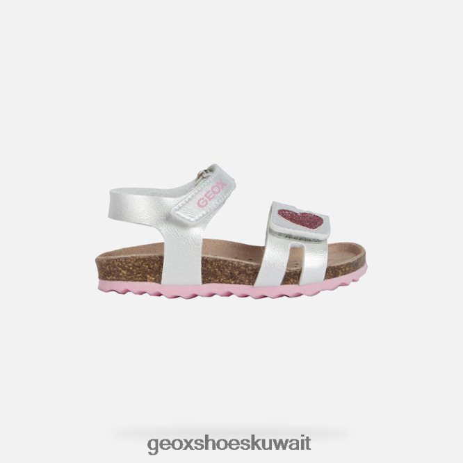Geox BLL84T1550 Sandal Chalki Toddler Silver/Pink